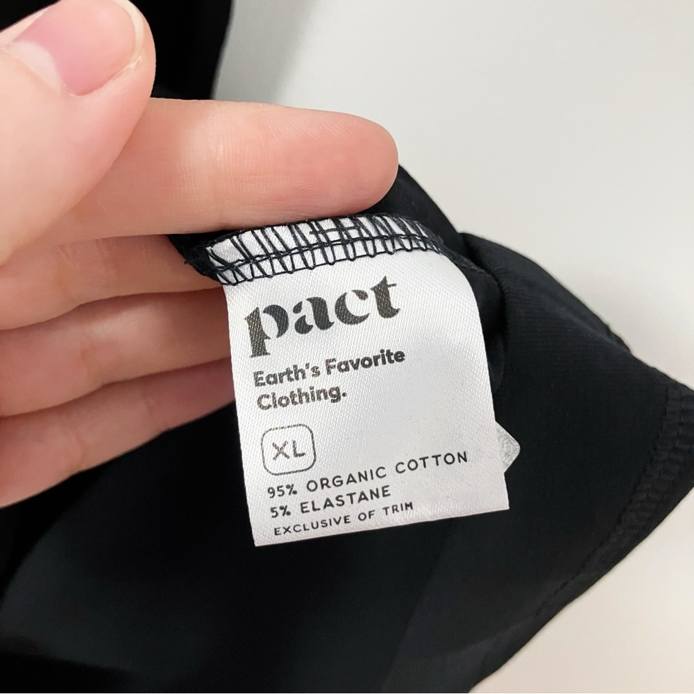 Pact | Black Jersey Swing Tank Top XL Capsule Minimalist Staple Summer - Picture 4 of 4